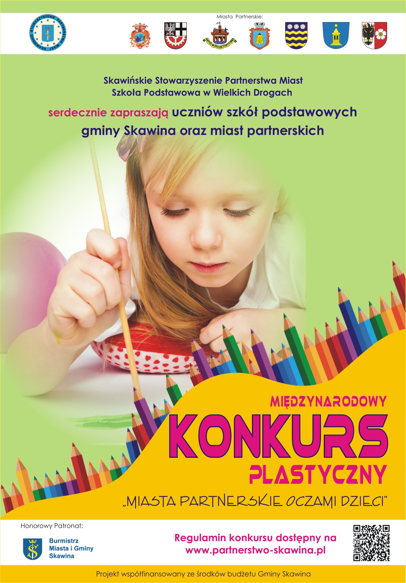 plakat konkursu &amp;amp;amp;quot;Miasta partnerskie oczami dzieci&amp;amp;amp;quot;